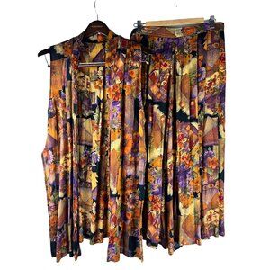 Vintage Dressmaker Boho/Fall Vibes Vest and Culottes Set, Women's Size X-Large